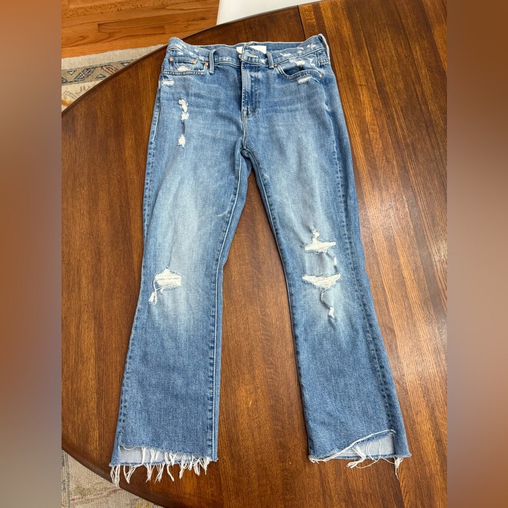 Mother denim the insider crop step fray